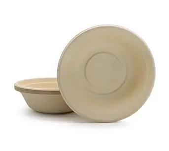 Tazón de aperitivo desechable a prueba de aceite biodegradable desechable extra grande de 32 onzas de caña de azúcar