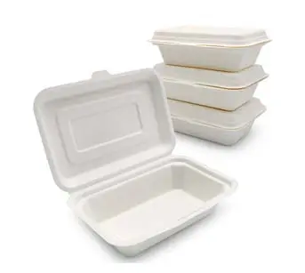 Contenedor de cáscara de azúcar reciclada de 450mL