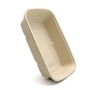 Caja Rectángulo de Ensalada de Frutas Desechable Biodegradable Resistente al Agua Sostenible Bagazo de Caña de Azúcar 790 ml
