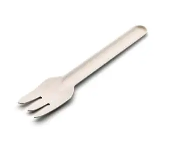 Tenedor de pulpa de fibra de bagazo desechable para llevar, de 6,30 pulgadas, reciclable y sostenible, respetuoso con el medio ambiente