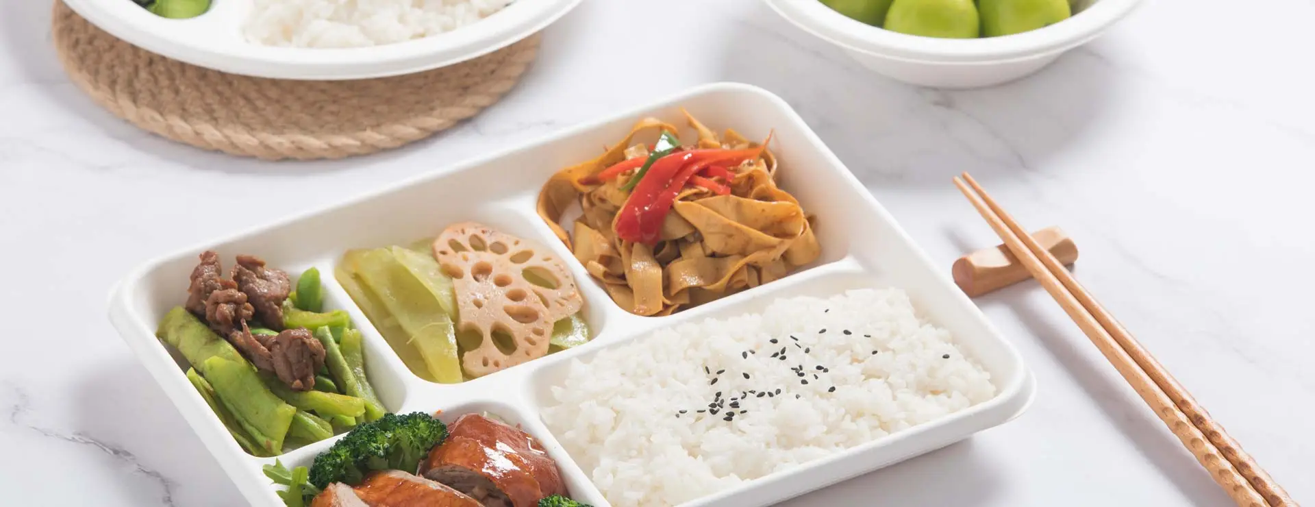 Mercado de vajilla compostable