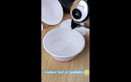 Prueba de sello del cuenco compostable