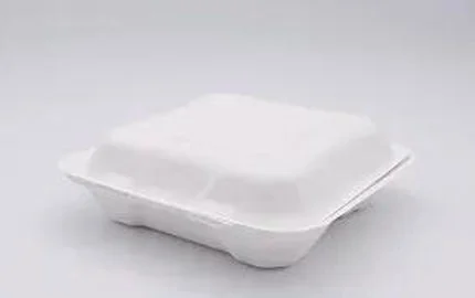 Caja de pasta de fibra ecológica para llevar 8 pulgadas 3 Comp